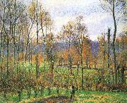 Cloudy Poplar Camille Pissarro